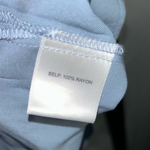 Rose & Olive Sky Blue Button-Down Blouse - Picture 5 of 7